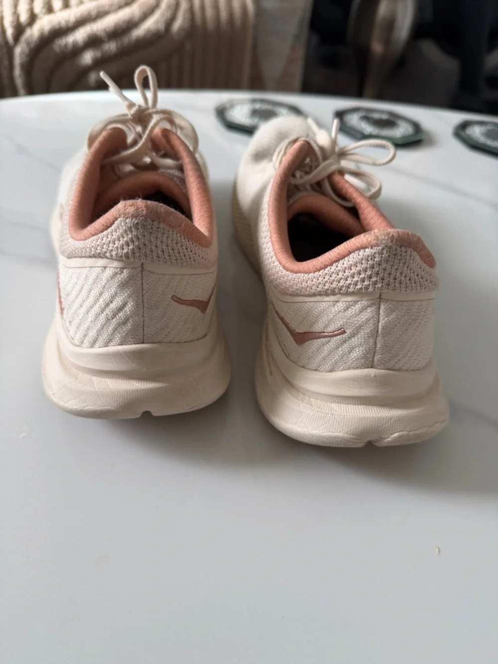 Hoka Women's Running Shoes in Cream and Blush size 8.5 - Picture 5 of 12